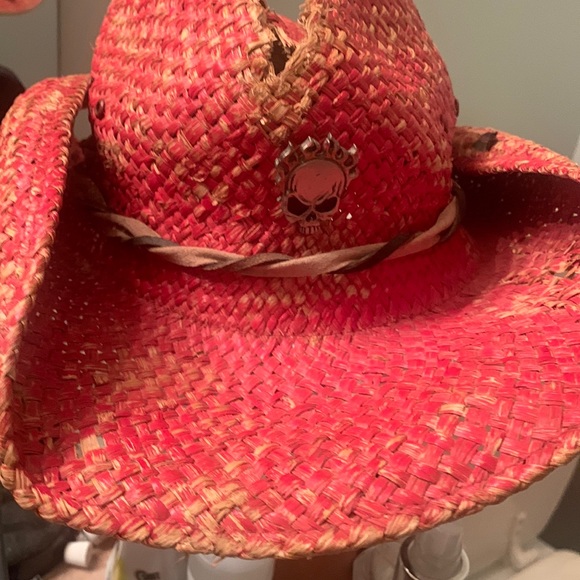 Peter Grimm Accessories Peter Grimm Distressed Straw Cowboy Hat W